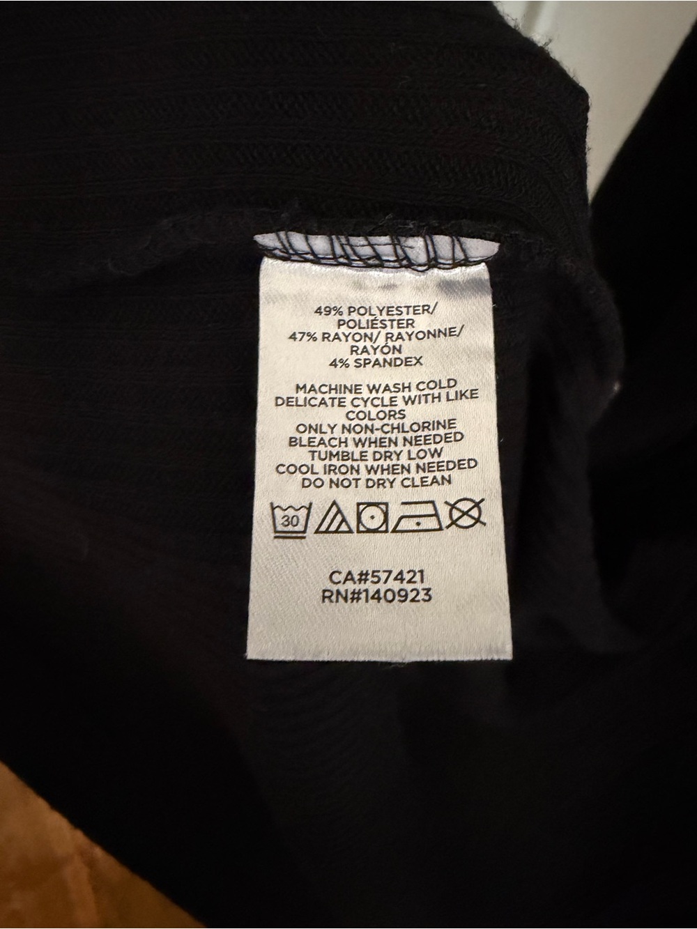 LOFT Long Black Button-Front Ribbed Cardigan - Picture 5 of 5